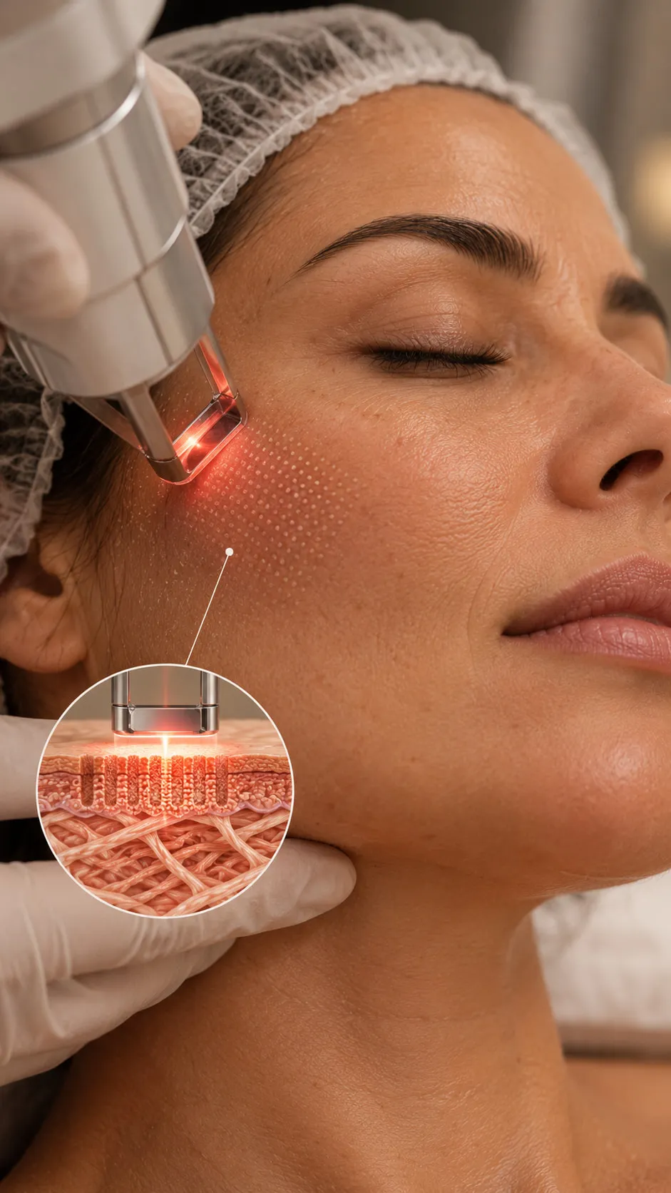 Tratamento facial com laser de CO₂